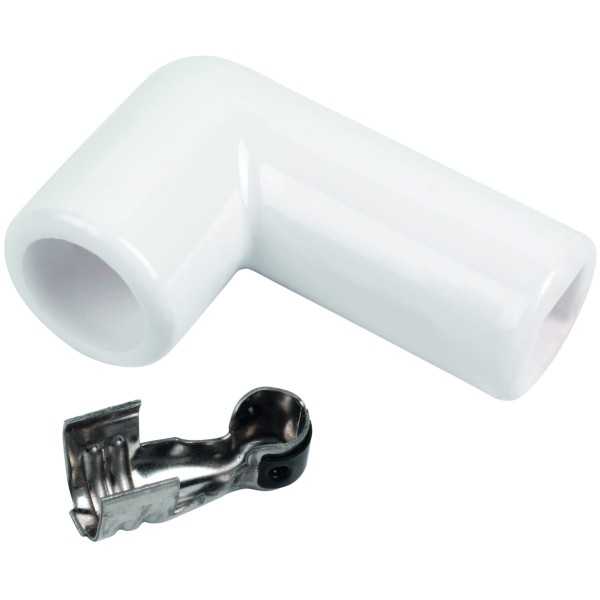 Connecteur porcelaine coudé avec cosse