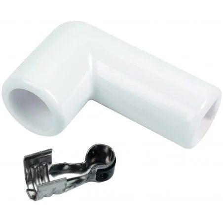 Connecteur porcelaine coudé avec cosse