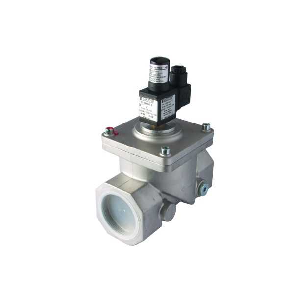 Electrovanne gaz à réarmement manuel NO Aluminium 2\' 600mBar