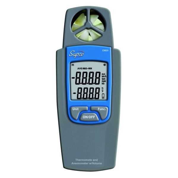 Thermomètre et anémomètre volume