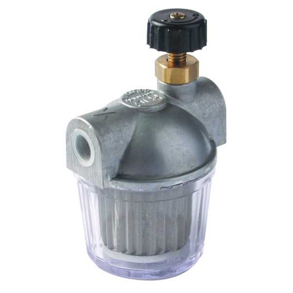 Filtre fioul avec robinet d\'arrêt 100 Microns 3/8 Série 202