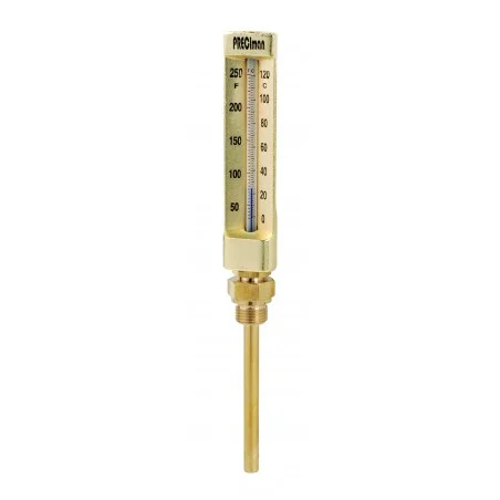 Thermomètre industriel 0/+120°C plongeur 100 droit hauteur 150