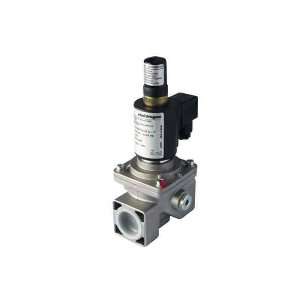 Electrovanne gaz à réarmement manuel NF Aluminium 1\'1/2 600mBar