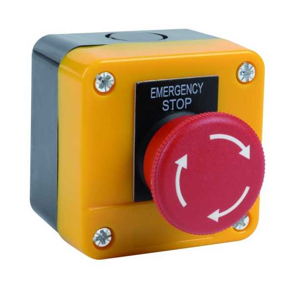Bouton d\'arrêt d\'urgence coup de poing
