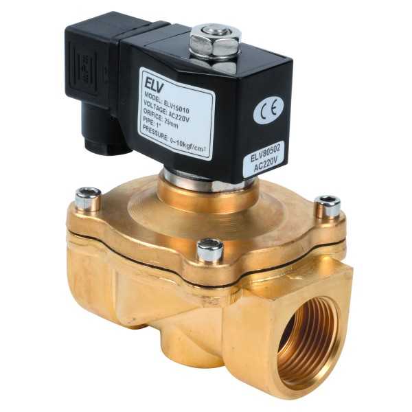 Electrovanne bronze 1\'1/2 NO action directe