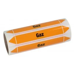 Rouleau de 100 étiquettes Gaz