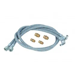 Lot de 2 flexibles et 4 raccords