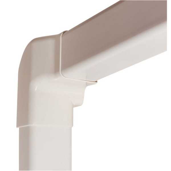 Angle vertical gauche 80 mm blanc pur