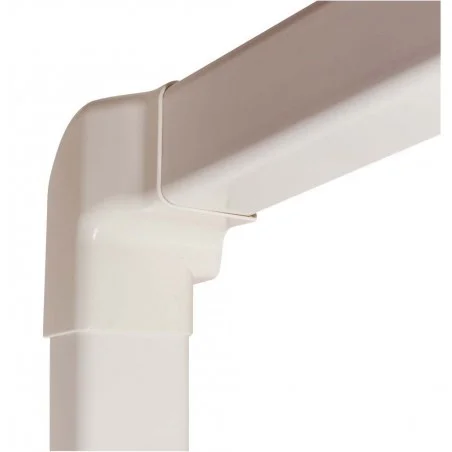 Angle vertical gauche 80 mm blanc pur