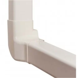 Angle vertical droit 80 mm blanc pur