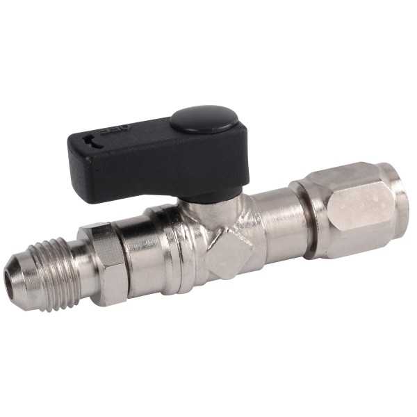 Adaptateur R32 Filetage Gauche 14 Pour Réservoirs R454B - Laiton, Connexion SAE 1/4 - Pour Climatisation, HVAC