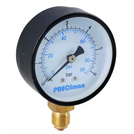 Manomètre acier vertical D63 0/4bar G1/4'