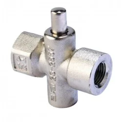 Robinet poussoir gaz 1/4G F/F