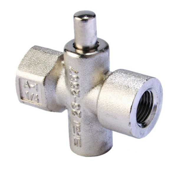 Robinet poussoir gaz 1/4G F/F
