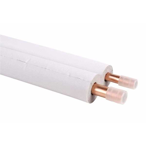 Tube cuivre double 1/4 - 5/8 pré-isolé M1