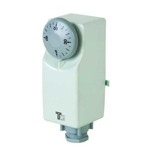 Aquastat d'applique de 0 à 90° avec réglage externe