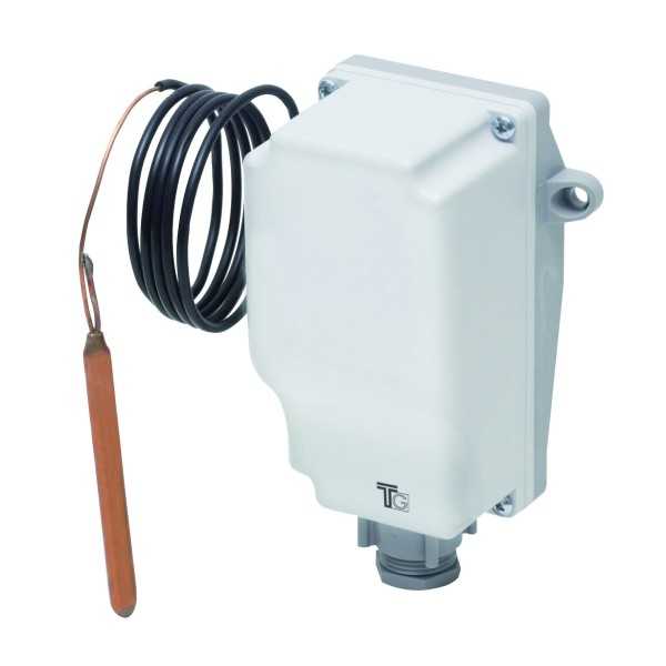 Aquastat avec capillaire de 0 à 90° avec réglage interne