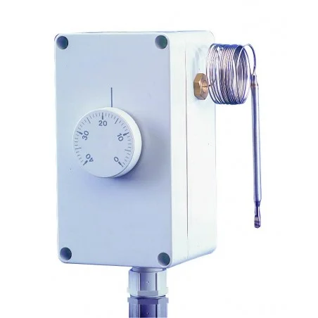 Aquastat étanche réglage externe 0/60°C capillaire 1000 mm