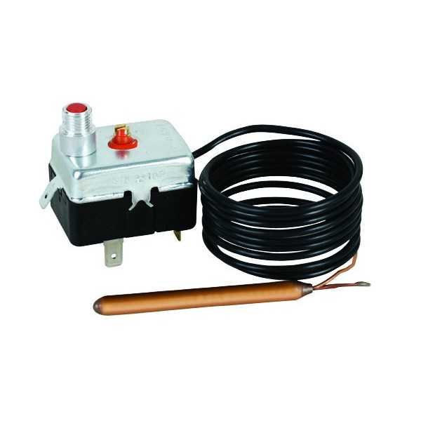 Aquastat de sécurité fixe 110°C avec réarmement manuel