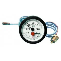 Thermomanomètre rond avec capillaire