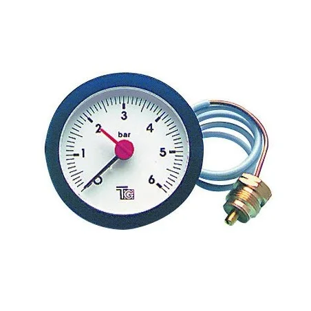 Manomètre rond avec capillaire