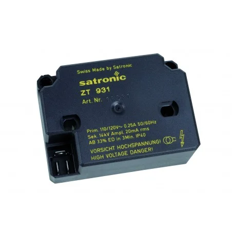 Transformateur d'allumage fioul type ZT 931 (Broche HT D.1mm)