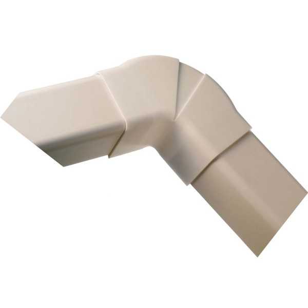 Coude plat 60-130° 80 mm blanc pur