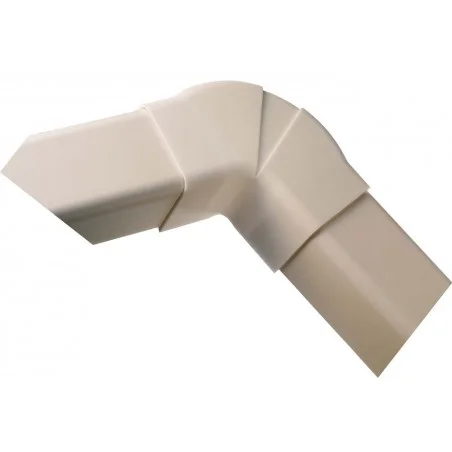 Coude plat 60-130° 80 mm blanc pur