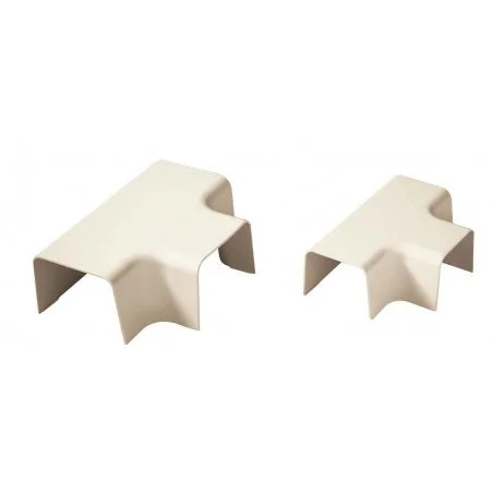 T de dérivation type 08 pour goulotte 80 mm blanc pur