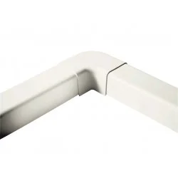 Coude plat 90° 110 mm blanc pur