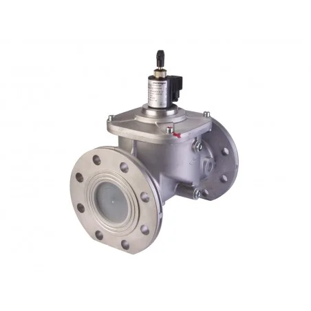 Electrovanne gaz à réarmement manuel NF Aluminium brides DN250 6Bar