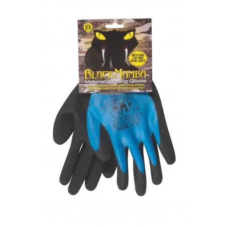 Paire gants nylon / nitrile étanche M