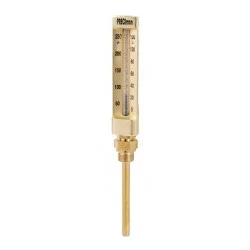 Thermomètre droit -30/50°C plongeur 63mm hauteur 150mm