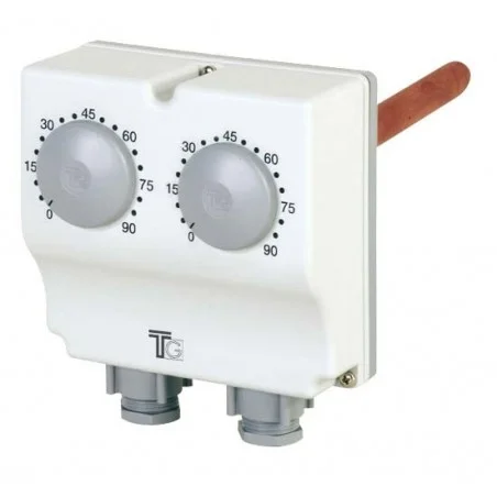 Aquastat plongeant double régl. ext.0-90°C - régl.ext.30-120°C