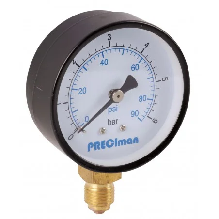 Manomètre acier vertical D63 0/25bar G1/4'