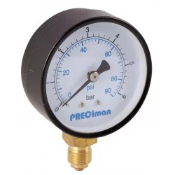 Manomètre acier vertical D63 0/40bar G1/4'