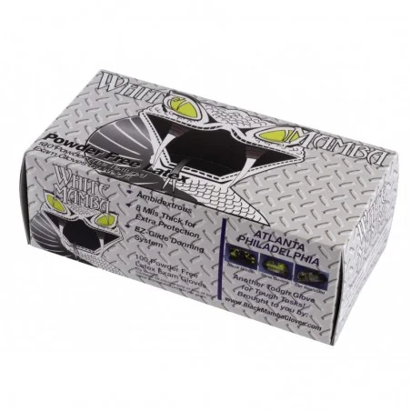 Boîte de 100 gants Blackmamba jetables latex XL