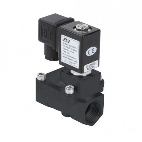 Electrovanne plastique 3/8'' NF action indirecte
