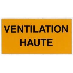 Etiqueta de ventilación superior