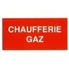 Etiqueta de la caldera de gas