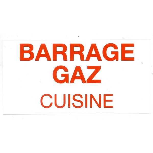 Label Barrage Gas kitchen