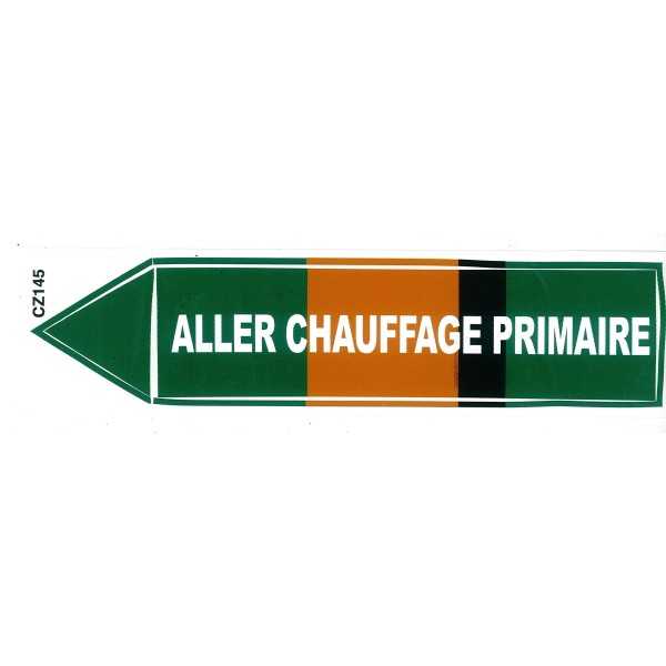 Etiqueta recibiendo calefacción primaria