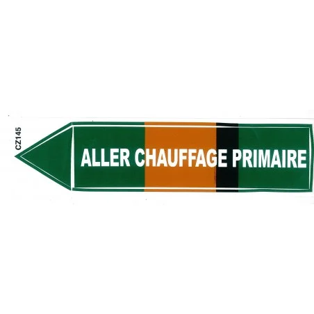 Etiqueta recibiendo calefacción primaria