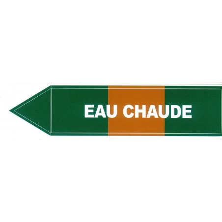 Etiqueta de agua caliente