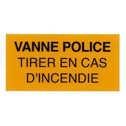 Etiquette VANNE POLICE