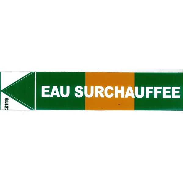 Etiqueta de agua sobrecalentada