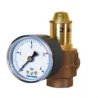 Válvula con medidor de presión corporal de bronce 1/2 "