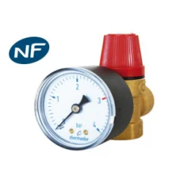 Válvula con medidor de presión de cuerpo de 3/4 "
