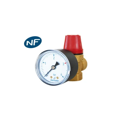 Válvula con medidor de presión de cuerpo de 3/4 "