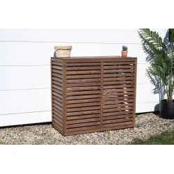 Cubierta de aire acondicionado tratado de madera - tamaño L - 1000x500x950mm